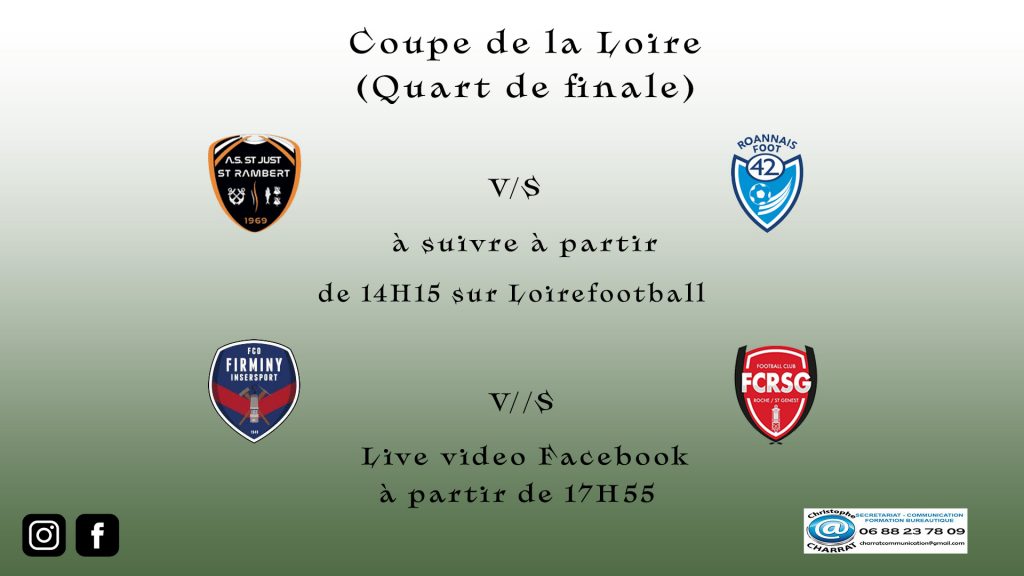 Coupe De La Loire Quart De Finale Double Rendez Vous Ce Samedi